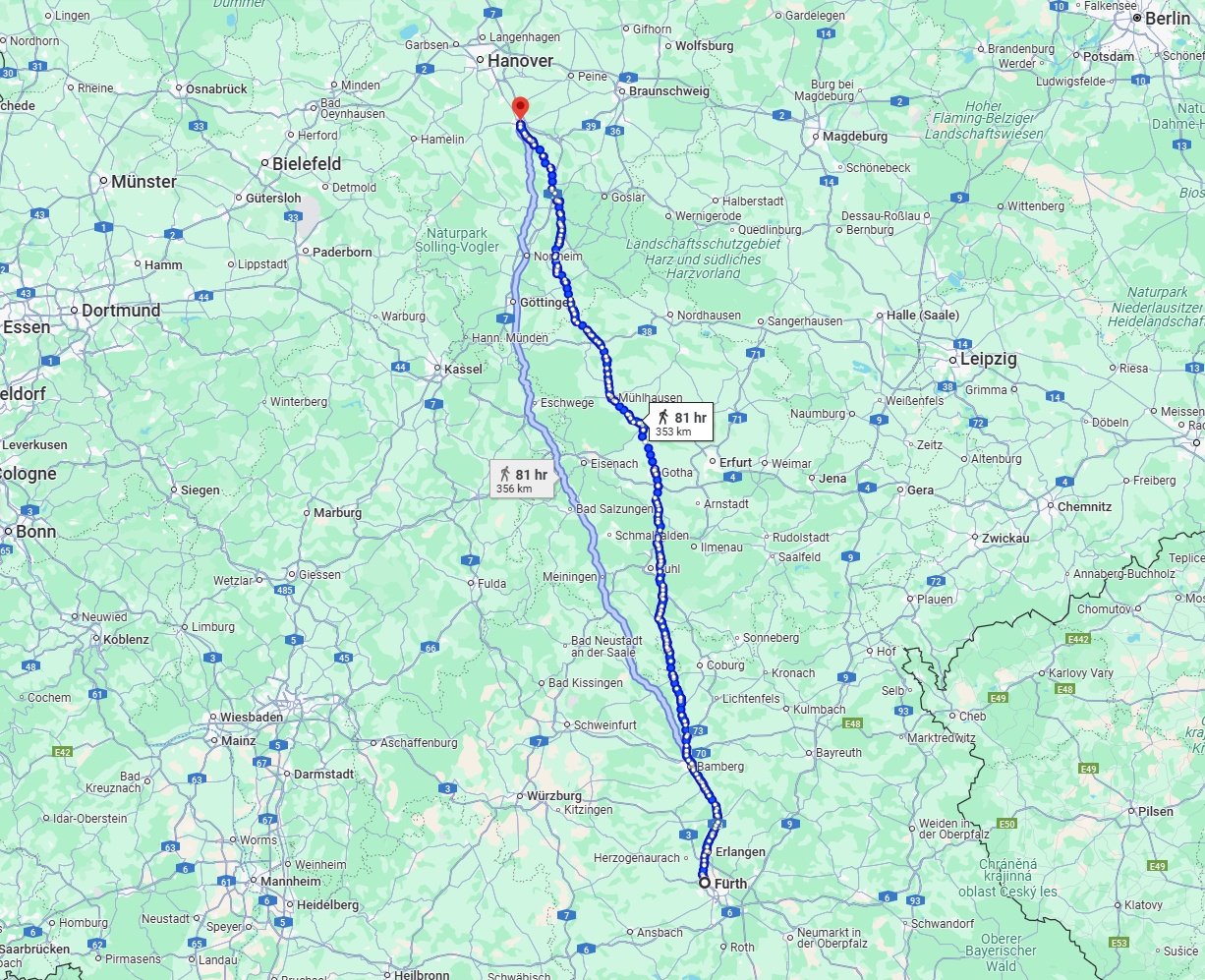 Anreise von Fürth Zu Hildesheim Über 