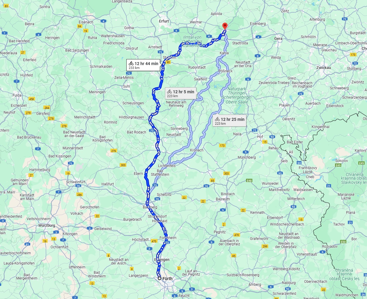 Anreise von Fürth Zu Jena Über 
