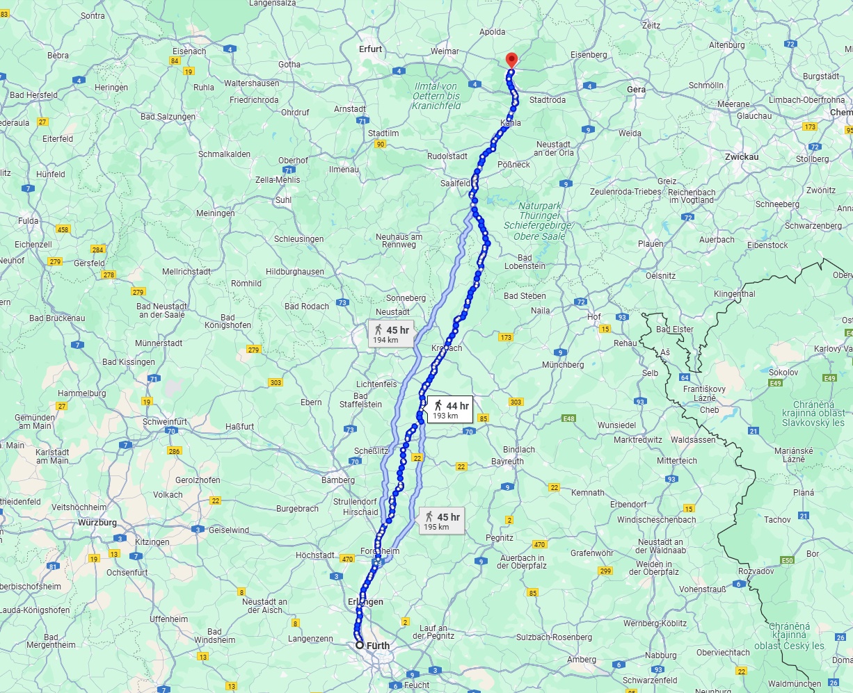 Anreise von Fürth Zu Jena Über 
