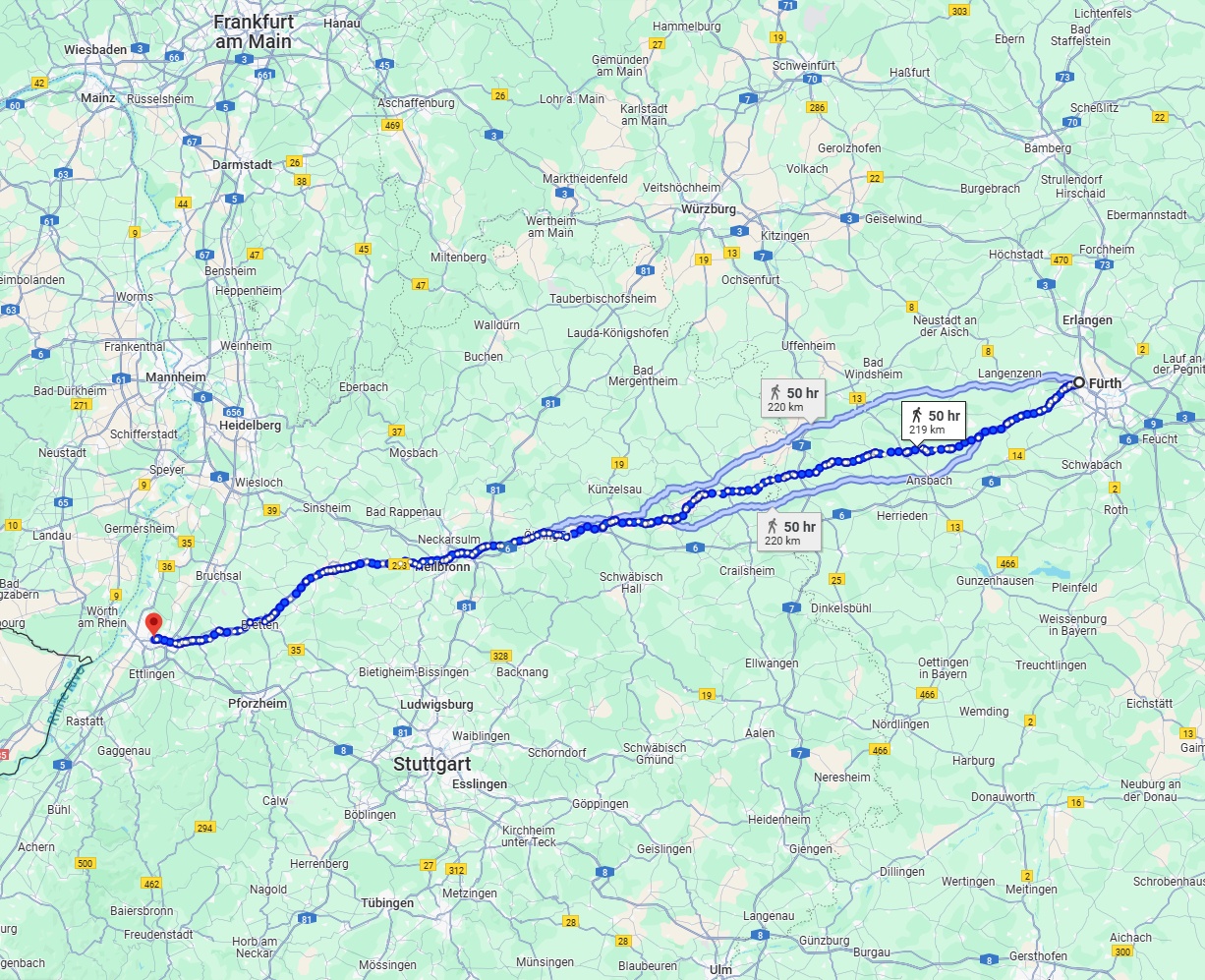 Anreise von Fürth Zu Karlsruhe Über 