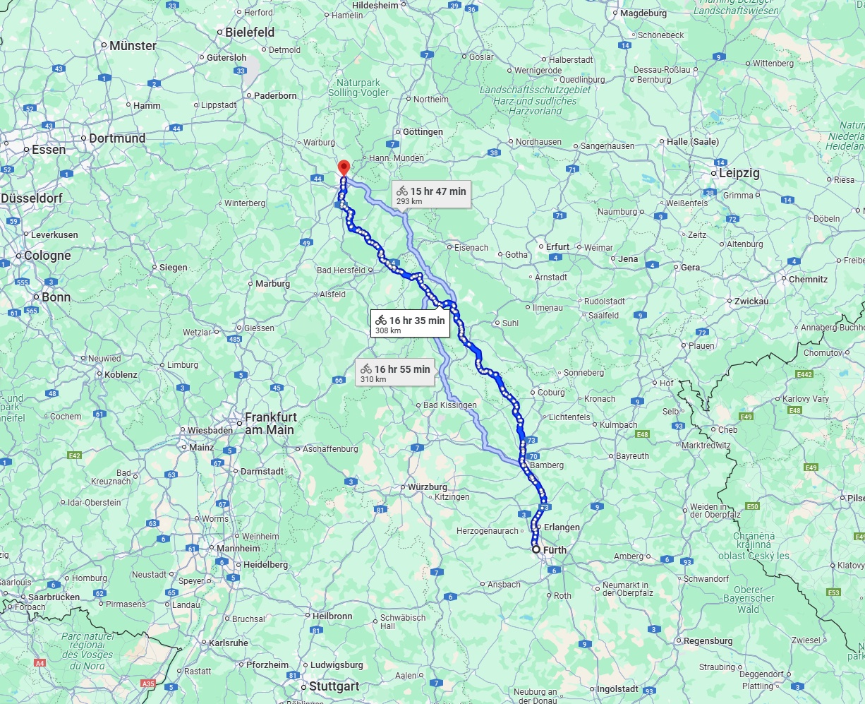 Anreise von Fürth Zu Kassel Über 
