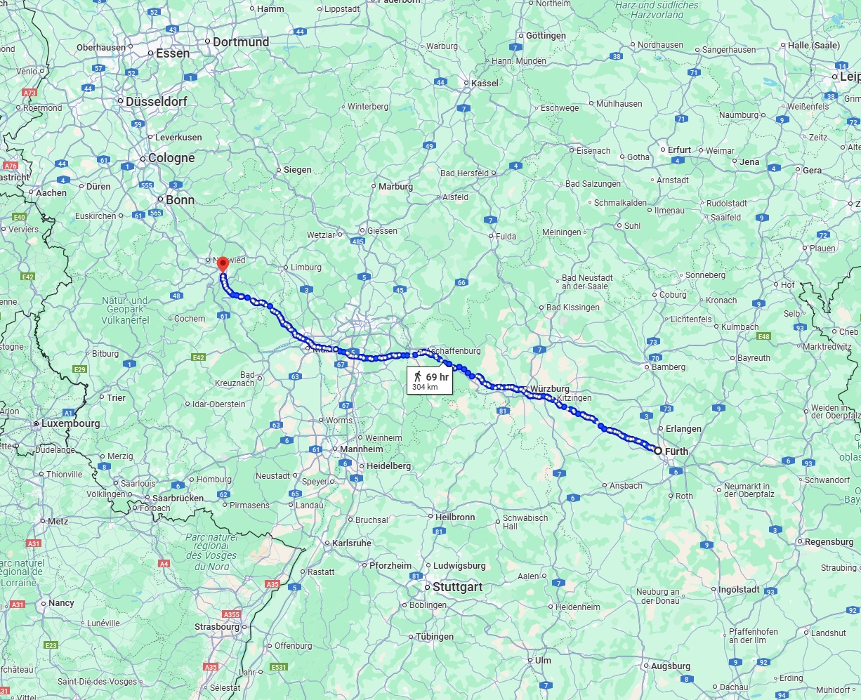 Anreise von Fürth Zu Koblenz Über 