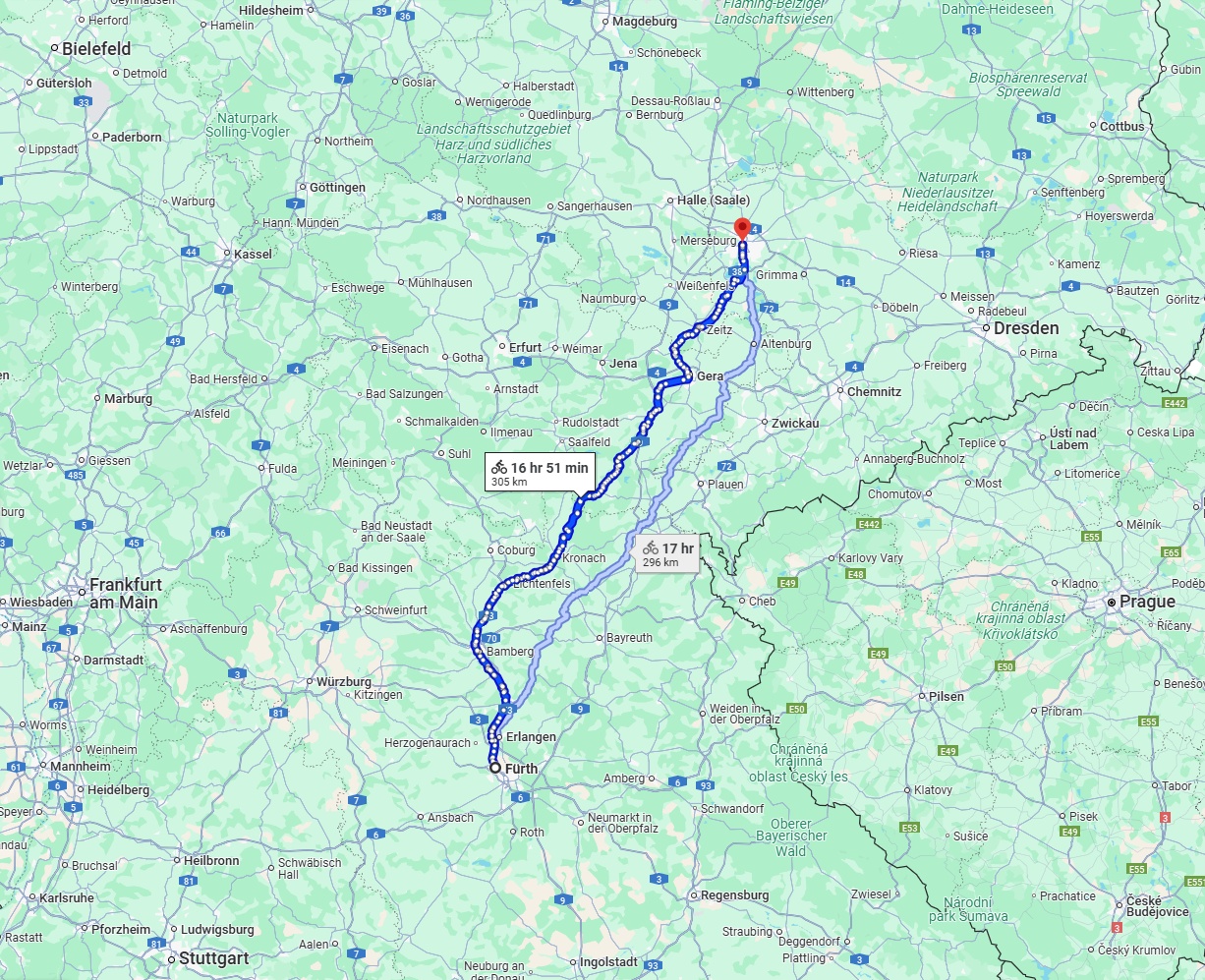 Anreise von Fürth Zu Leipzig Über 