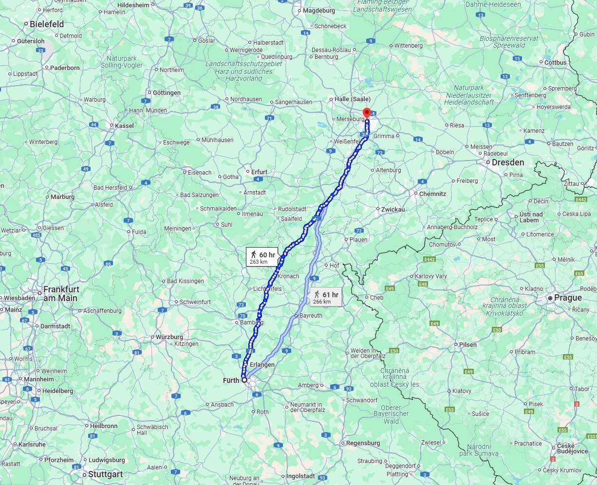 Anreise von Fürth Zu Leipzig Über 