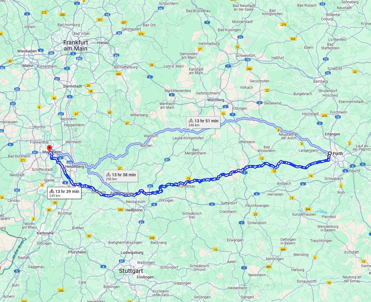 Anreise von Fürth Zu Ludwigshafen am Rhein Über 