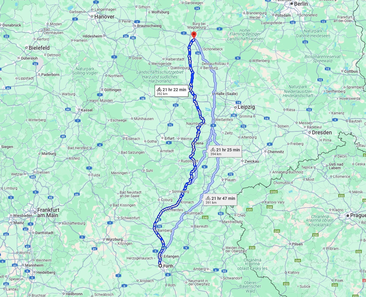 Anreise von Fürth Zu Magdeburg Über 