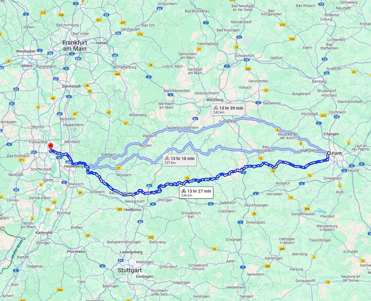 Anreise von Fürth Zu Mannheim Über 