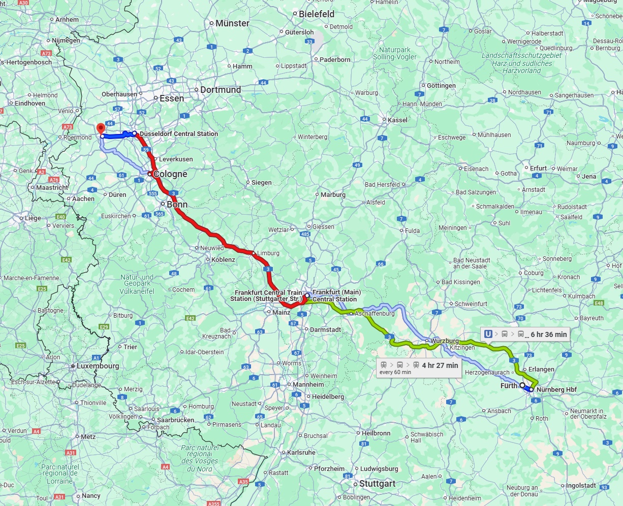 Anreise von Fürth Zu Mönchengladbach Über 