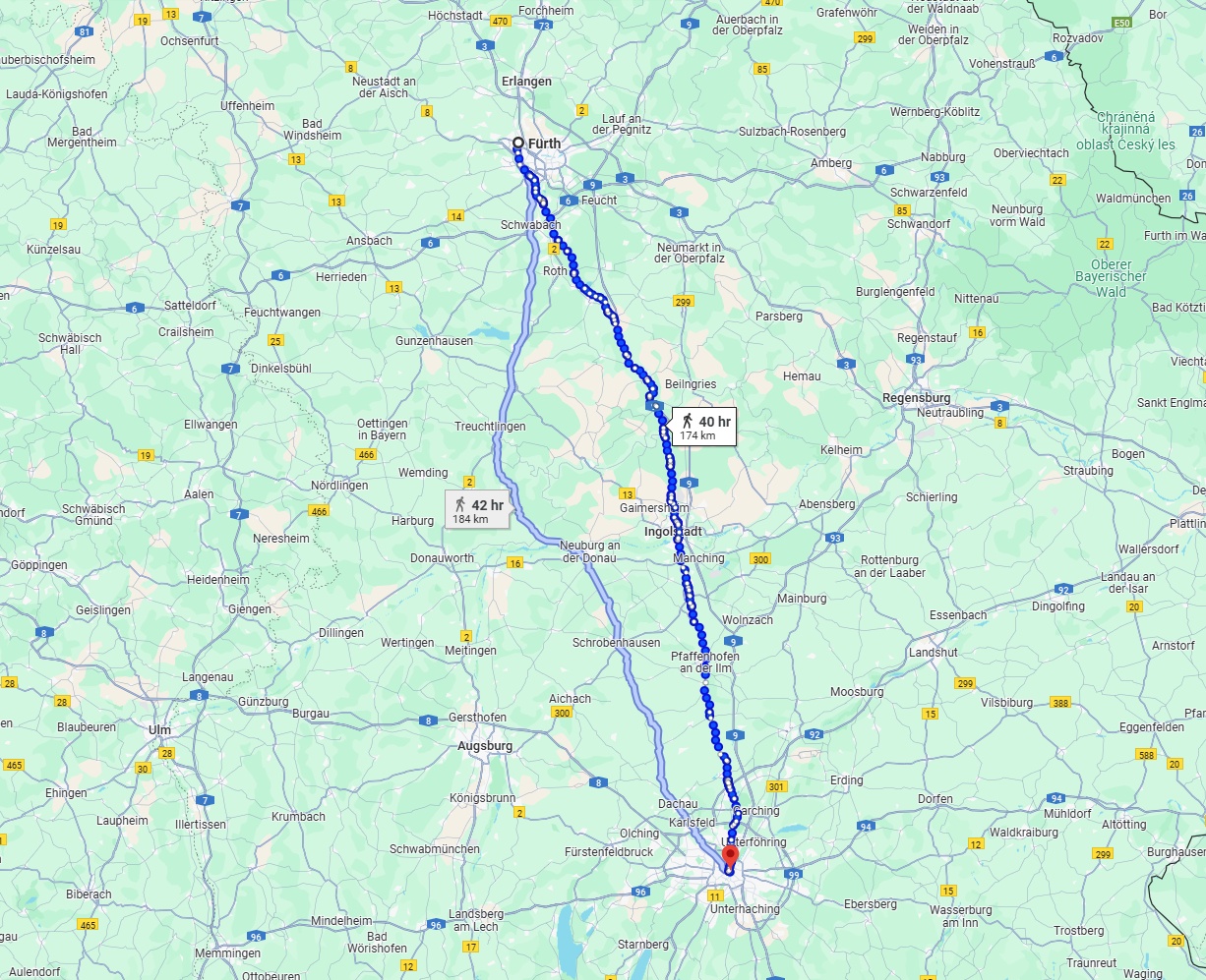 Anreise von Fürth Zu München Über 