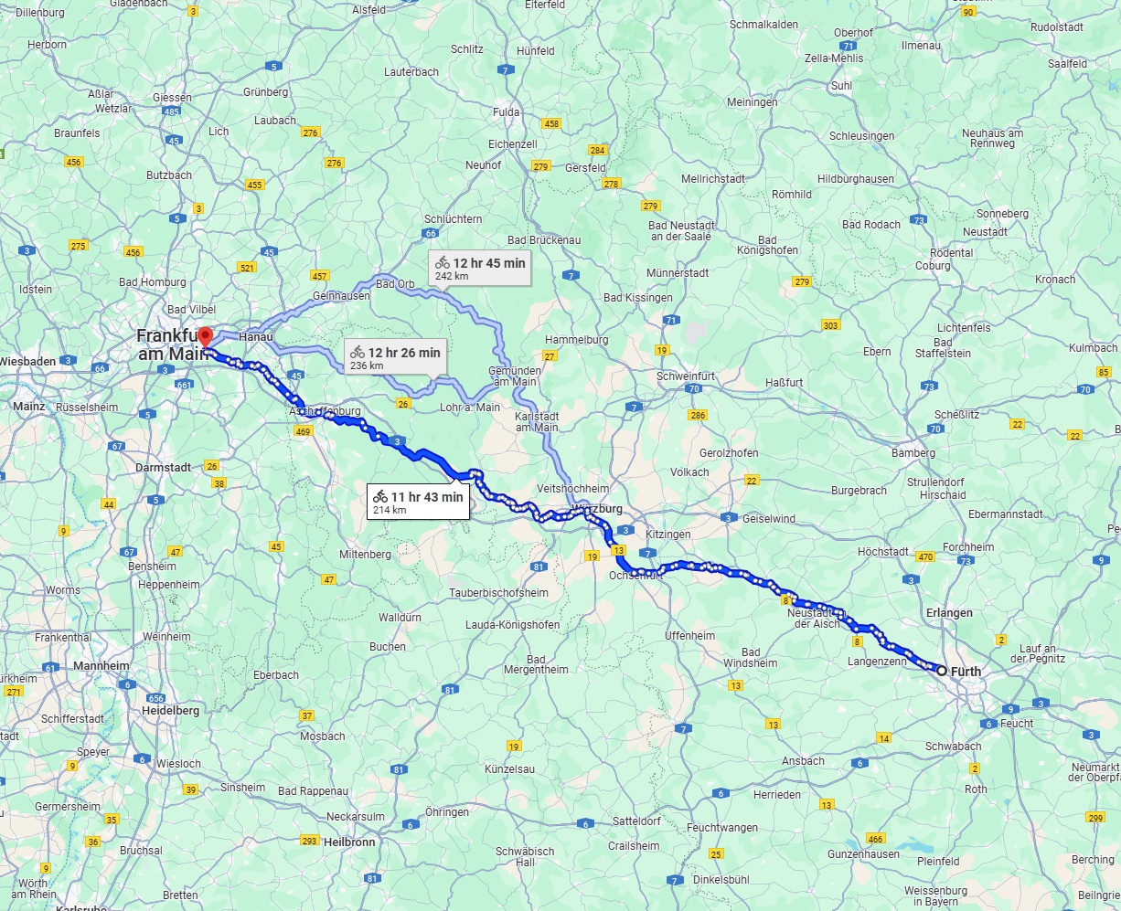 Anreise von Fürth Zu Offenbach am Main Über 