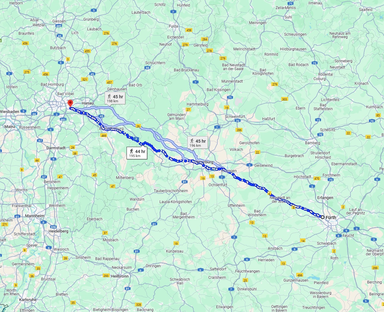 Anreise von Fürth Zu Offenbach am Main Über 