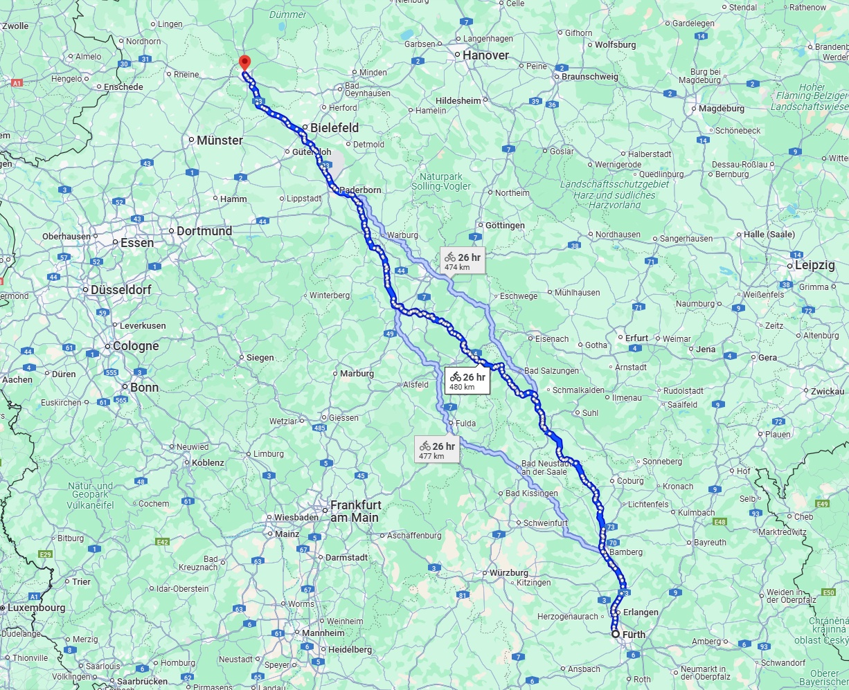Anreise von Fürth Zu Osnabrück Über 