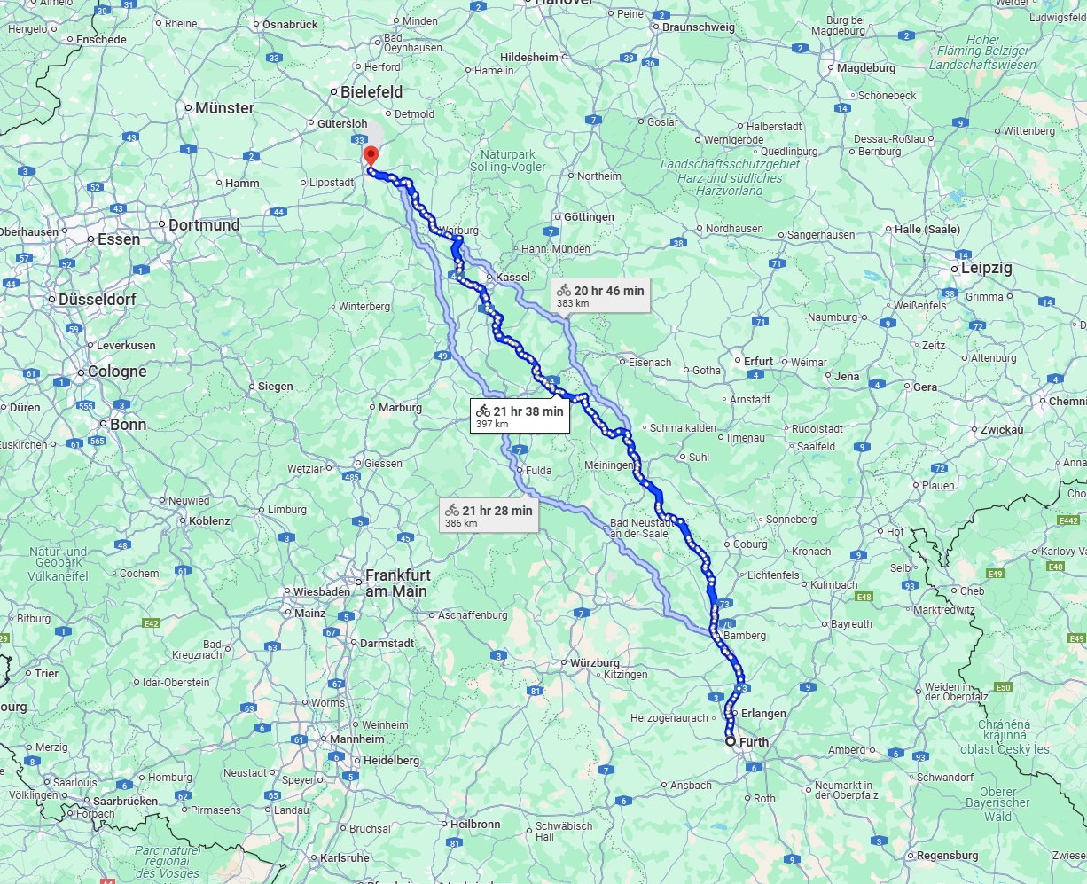 Anreise von Fürth Zu Paderborn Über 
