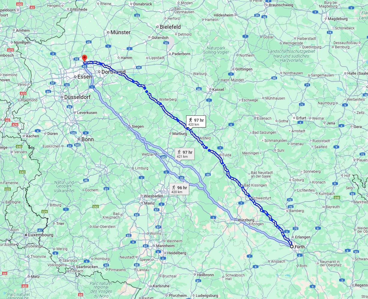 Anreise von Fürth Zu Recklinghausen Über 