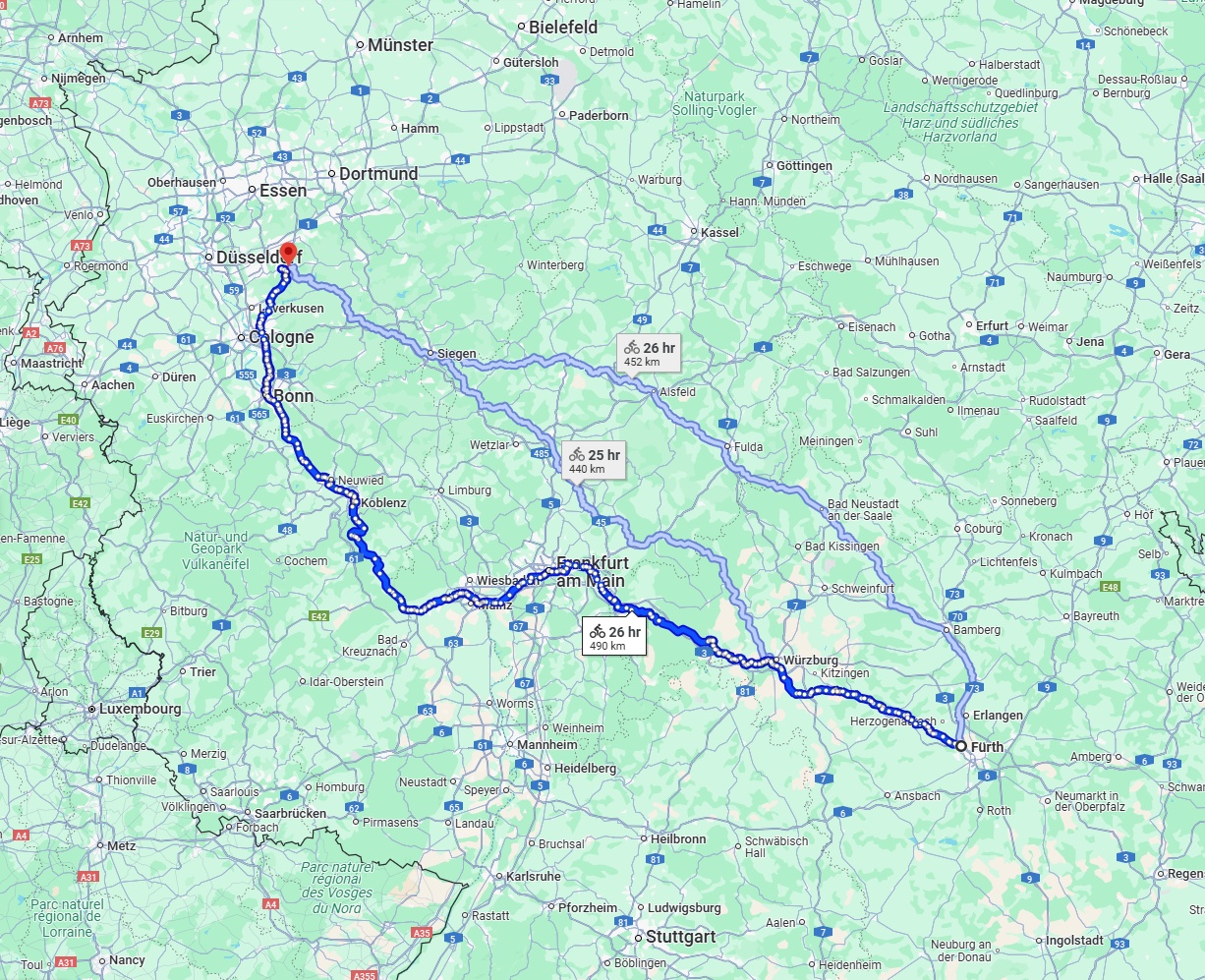 Anreise von Fürth Zu Remscheid Über 