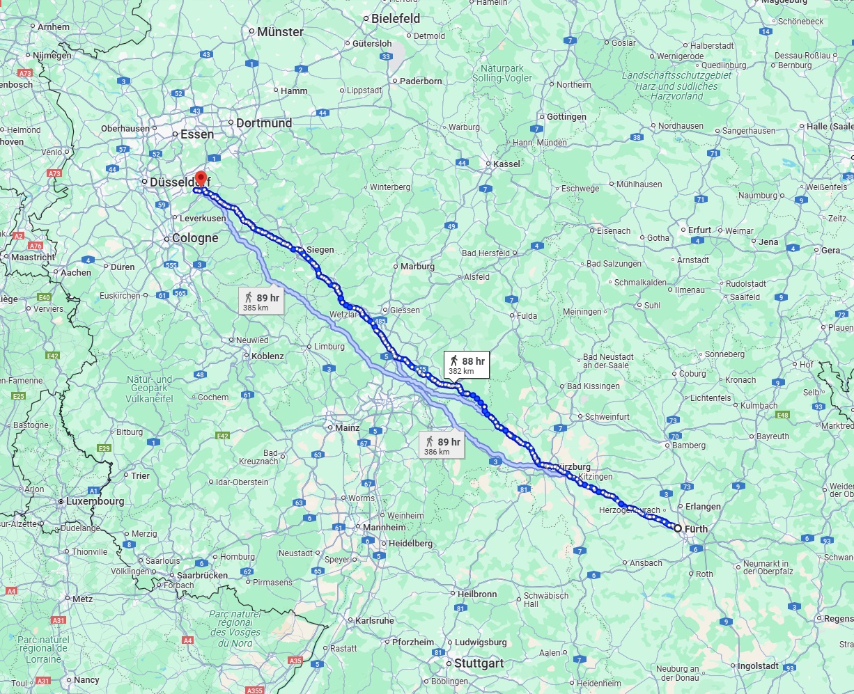 Anreise von Fürth Zu Remscheid Über 