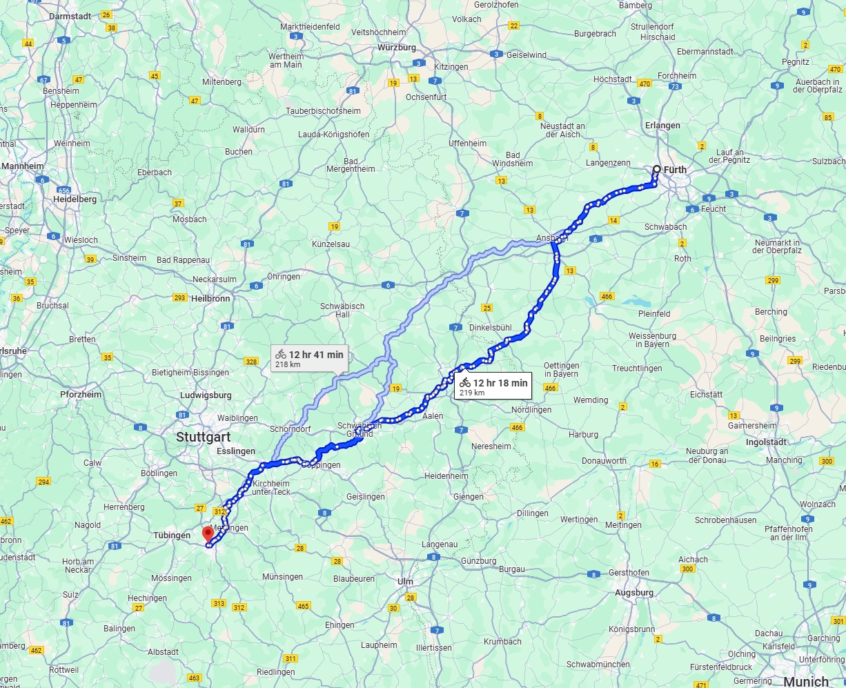 Anreise von Fürth Zu Reutlingen Über 