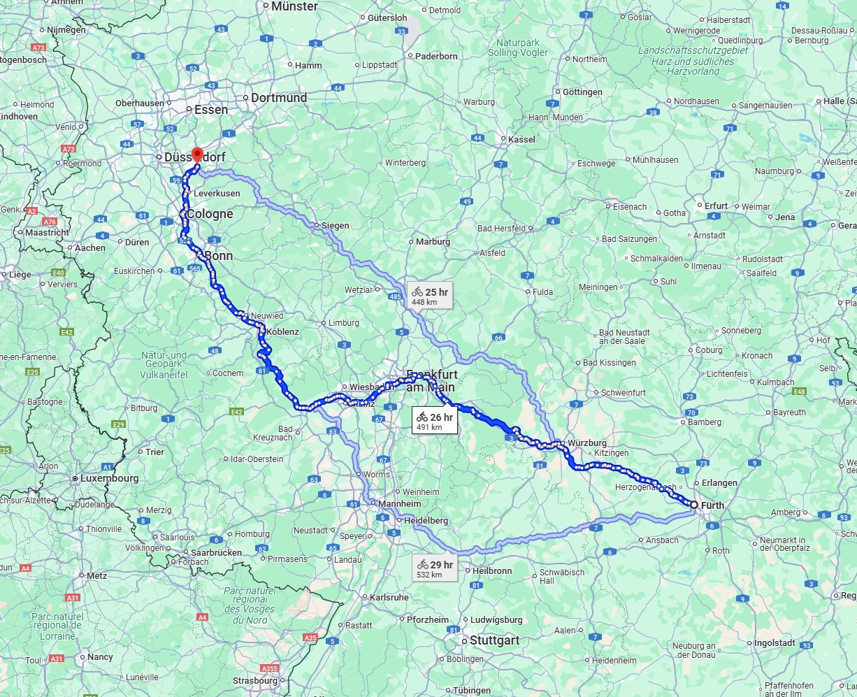 Anreise von Fürth Zu Solingen Über 