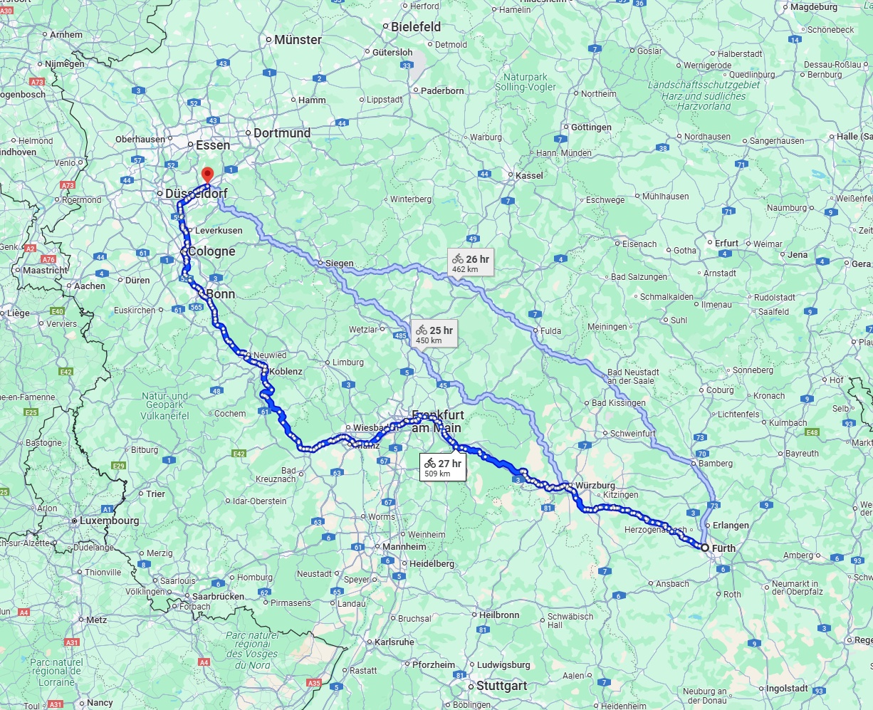 Anreise von Fürth Zu Wuppertal Über 