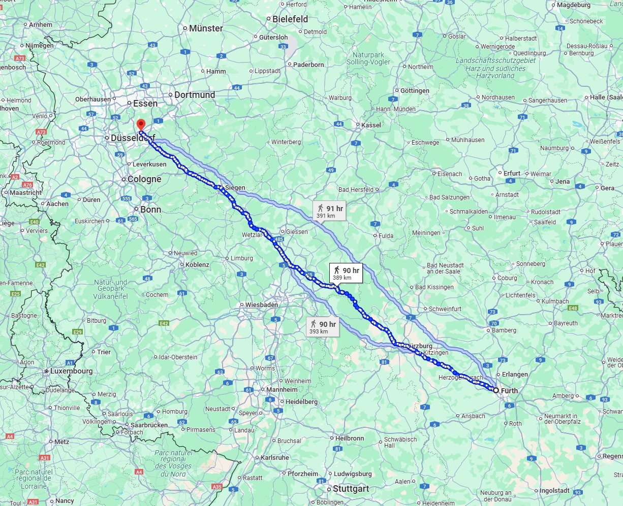 Anreise von Fürth Zu Wuppertal Über 