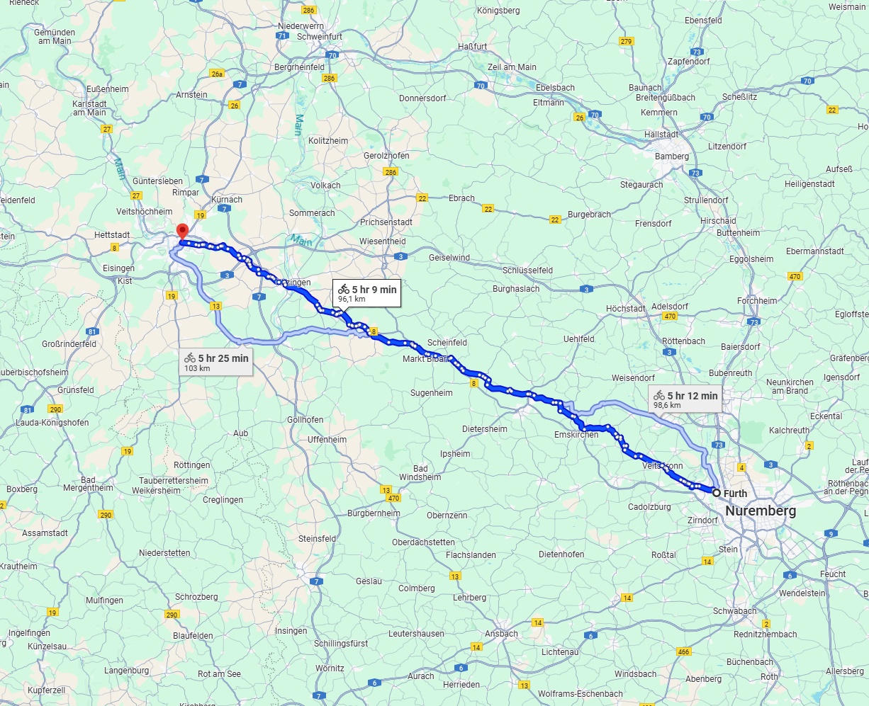 Anreise von Fürth Zu Würzburg Über 