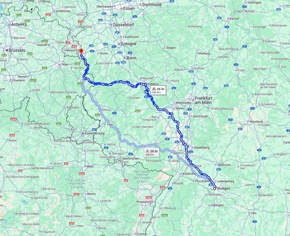 Anreise von Stuttgart Zu Aachen Über 