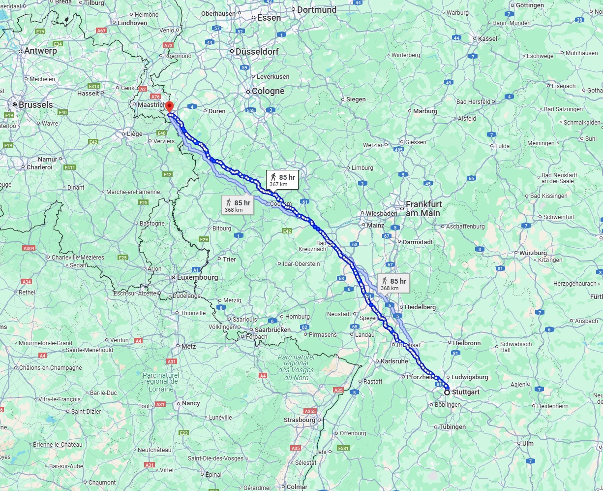 Anreise von Stuttgart Zu Aachen Über 