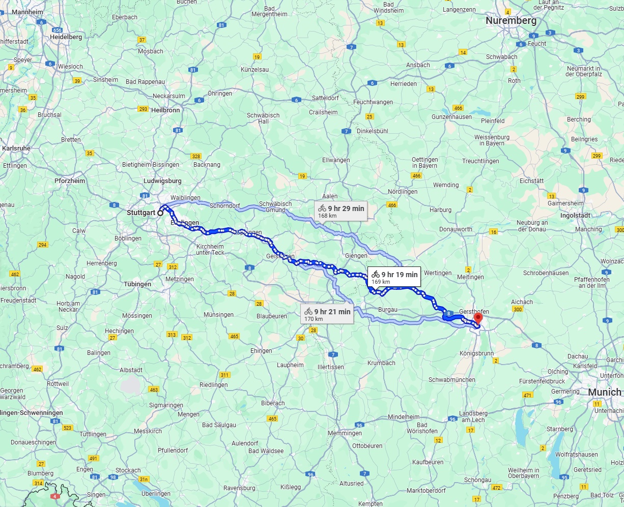 Anreise von Stuttgart Zu Augsburg Über 