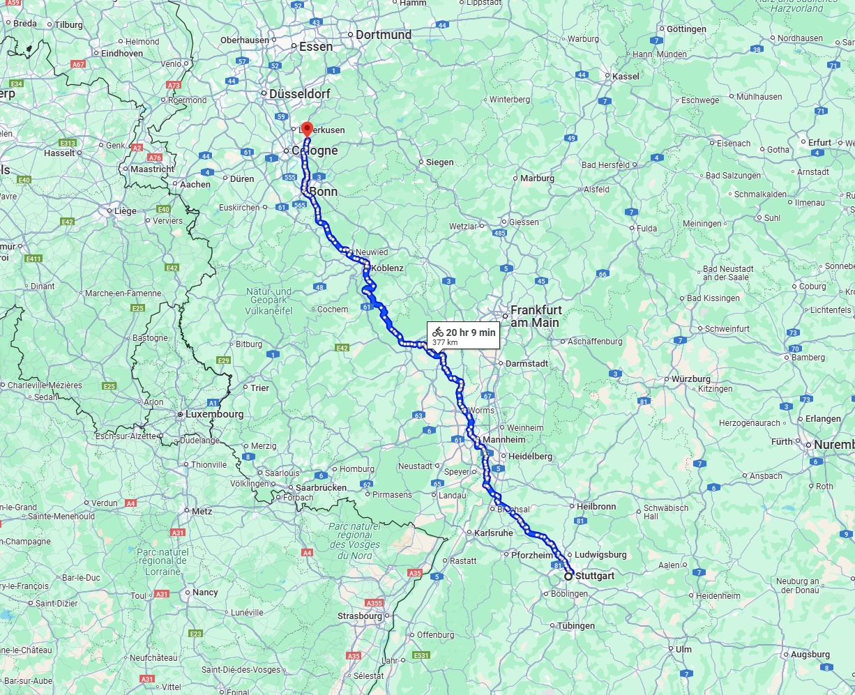 Anreise von Stuttgart Zu Bergisch Gladbach Über 