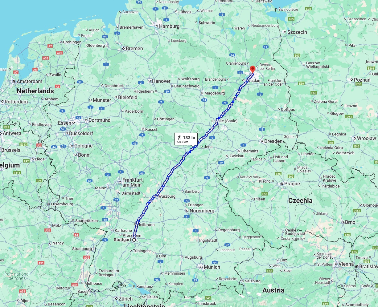 Anreise von Stuttgart Zu Berlin Über 