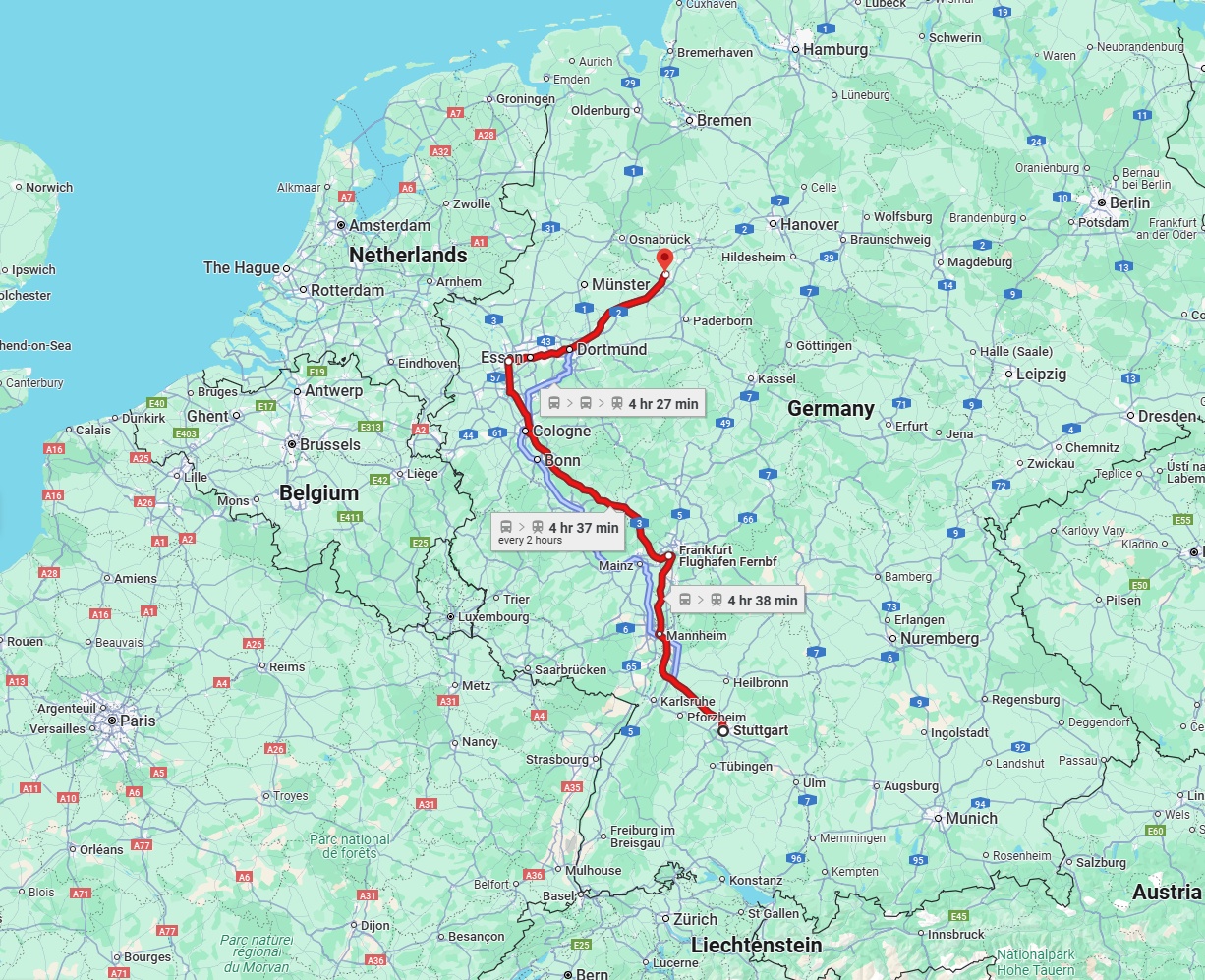 Anreise von Stuttgart Zu Bielefeld Über 