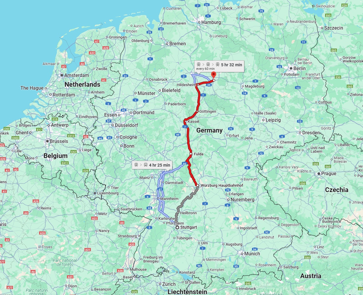 Anreise von Stuttgart Zu Braunschweig Über 