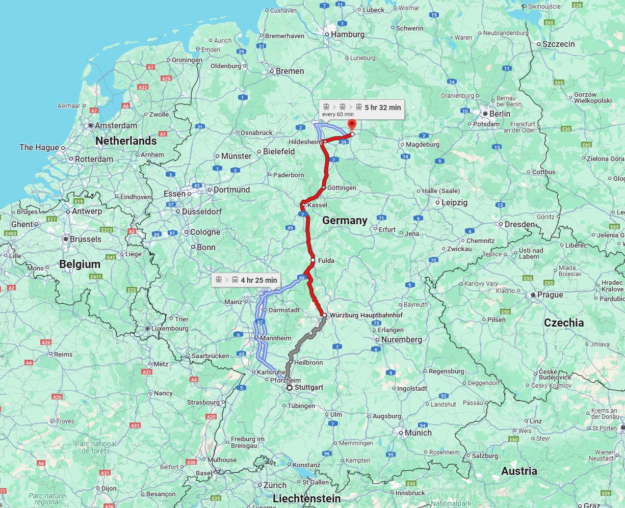Anreise von Stuttgart Zu Braunschweig Über 