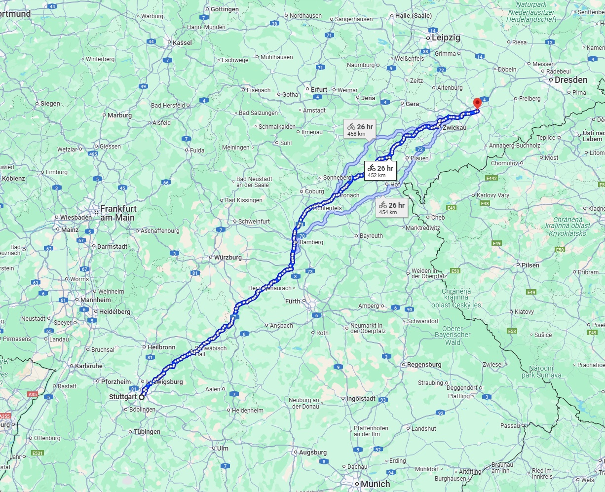 Anreise von Stuttgart Zu Chemnitz Über 