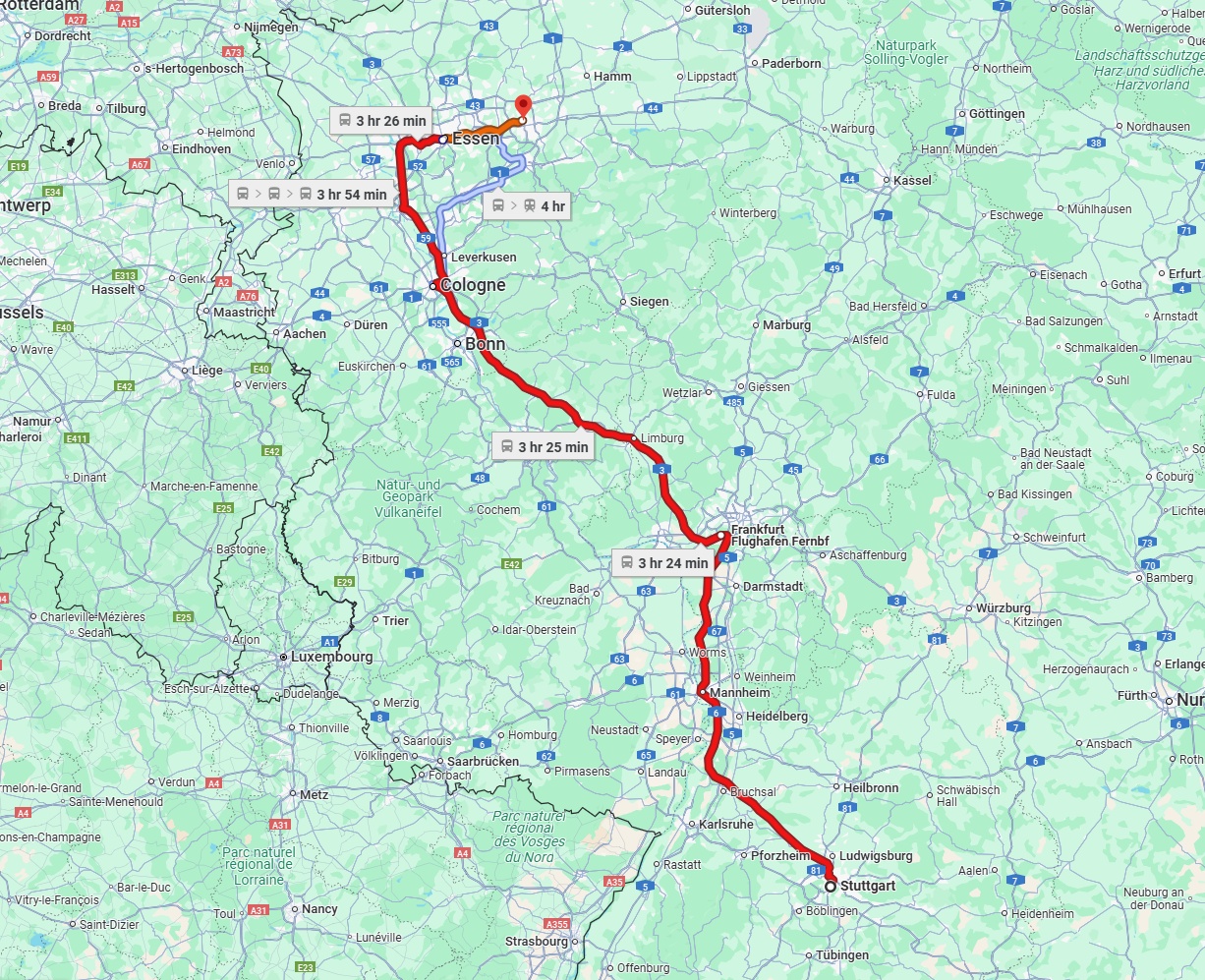 Anreise von Stuttgart Zu Dortmund Über 