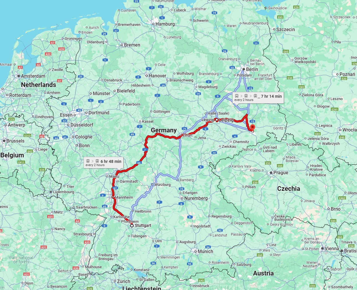 Anreise von Stuttgart Zu Dresden Über 