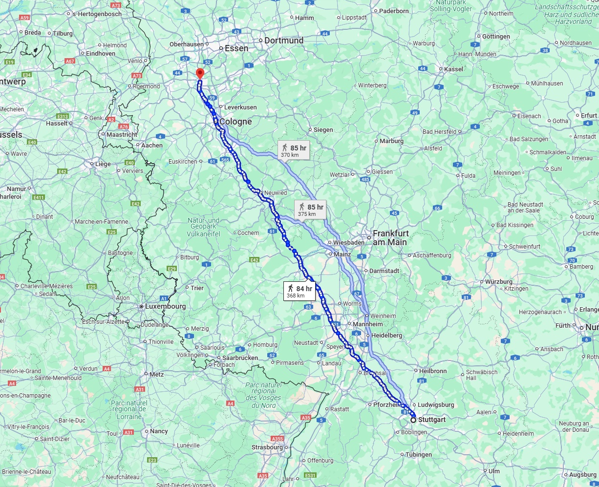 Anreise von Stuttgart Zu Düsseldorf Über 