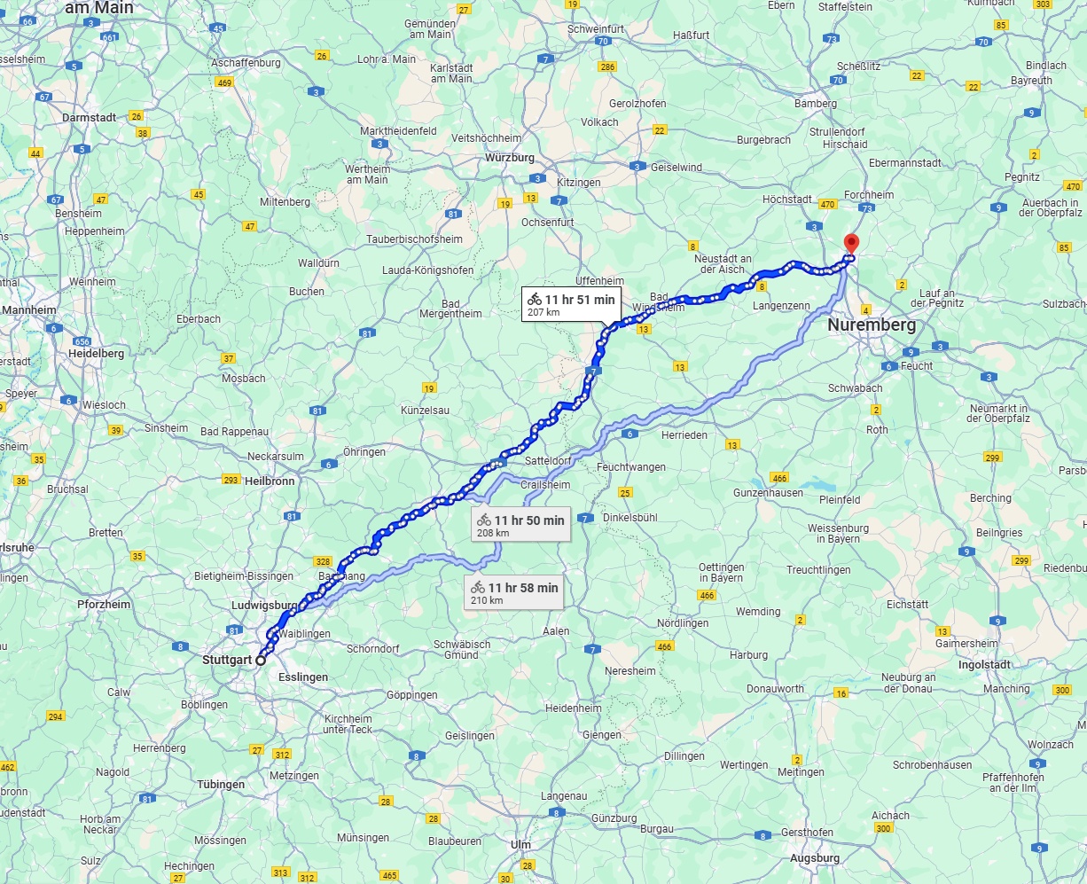 Anreise von Stuttgart Zu Erlangen Über 