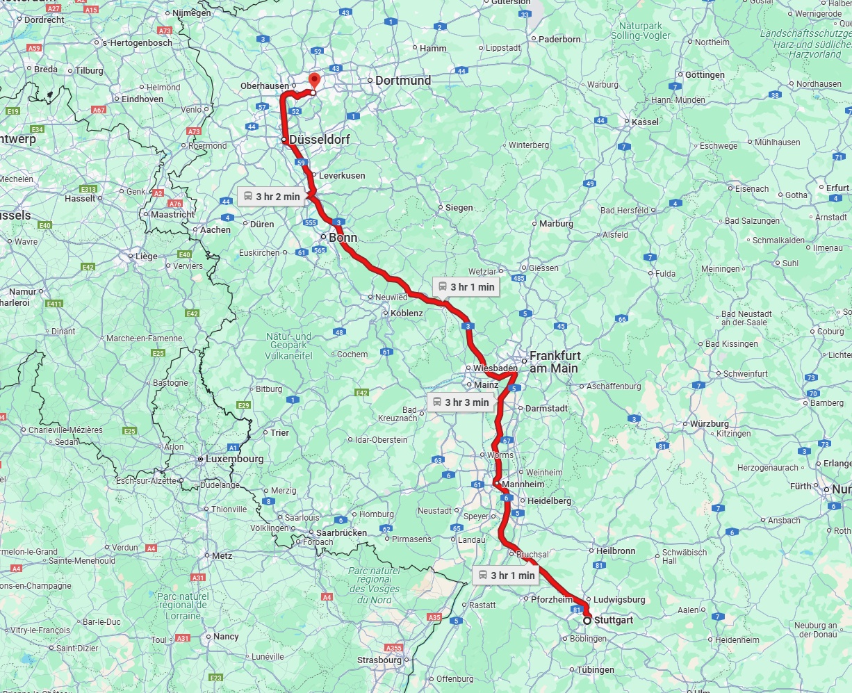 Anreise von Stuttgart Zu Essen Über 