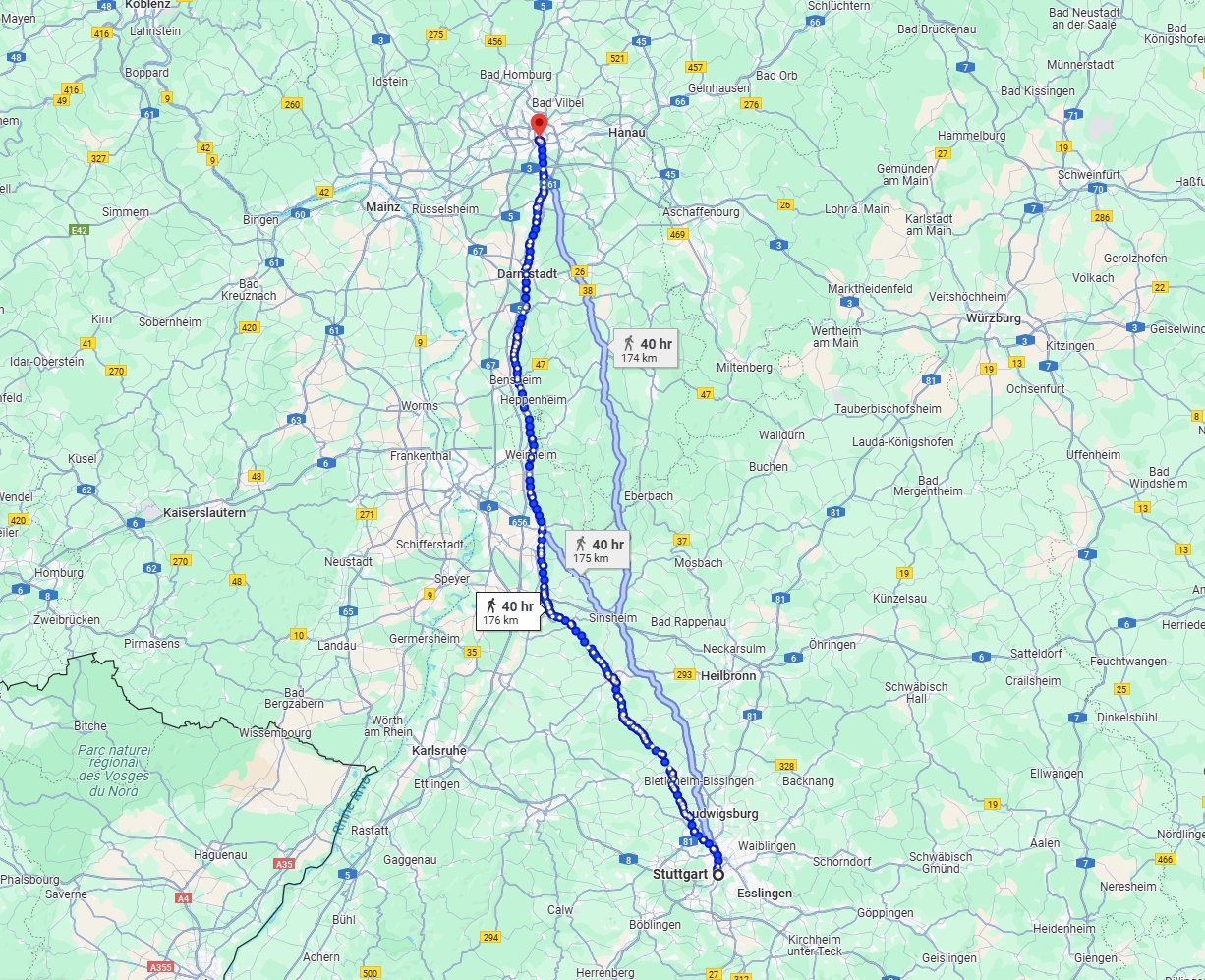 Anreise von Stuttgart Zu Frankfurt am Main Über 