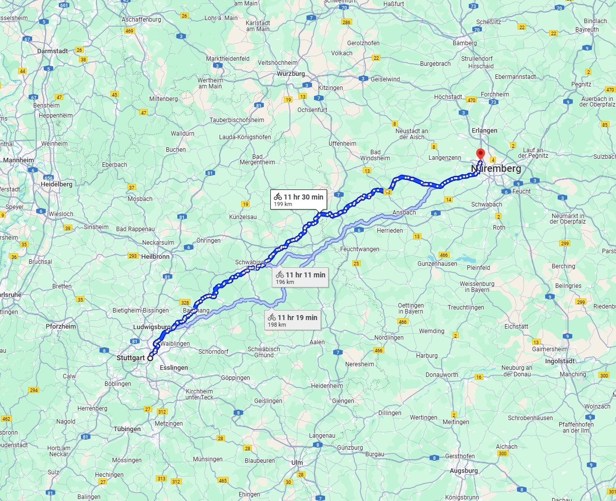Anreise von Stuttgart Zu Fürth Über 