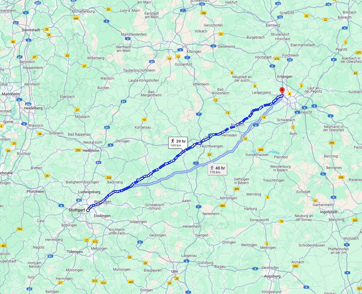 Anreise von Stuttgart Zu Fürth Über 