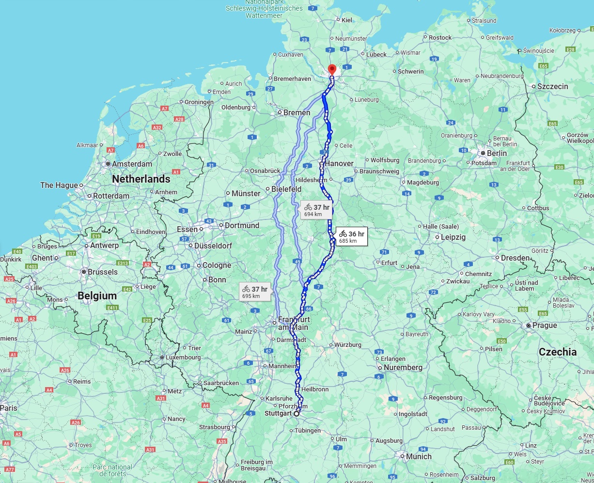 Anreise von Stuttgart Zu Hamburg Über 