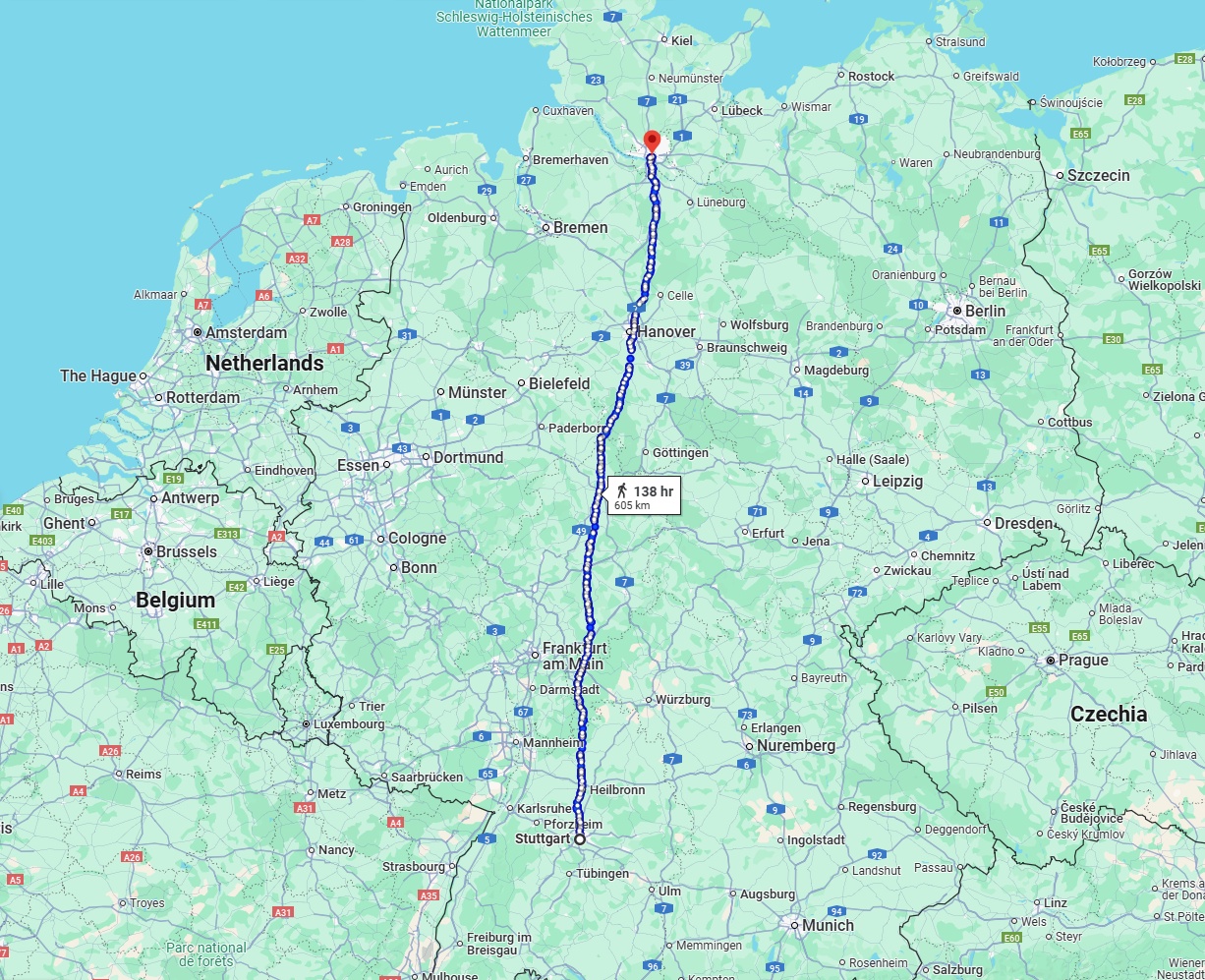 Anreise von Stuttgart Zu Hamburg Über 