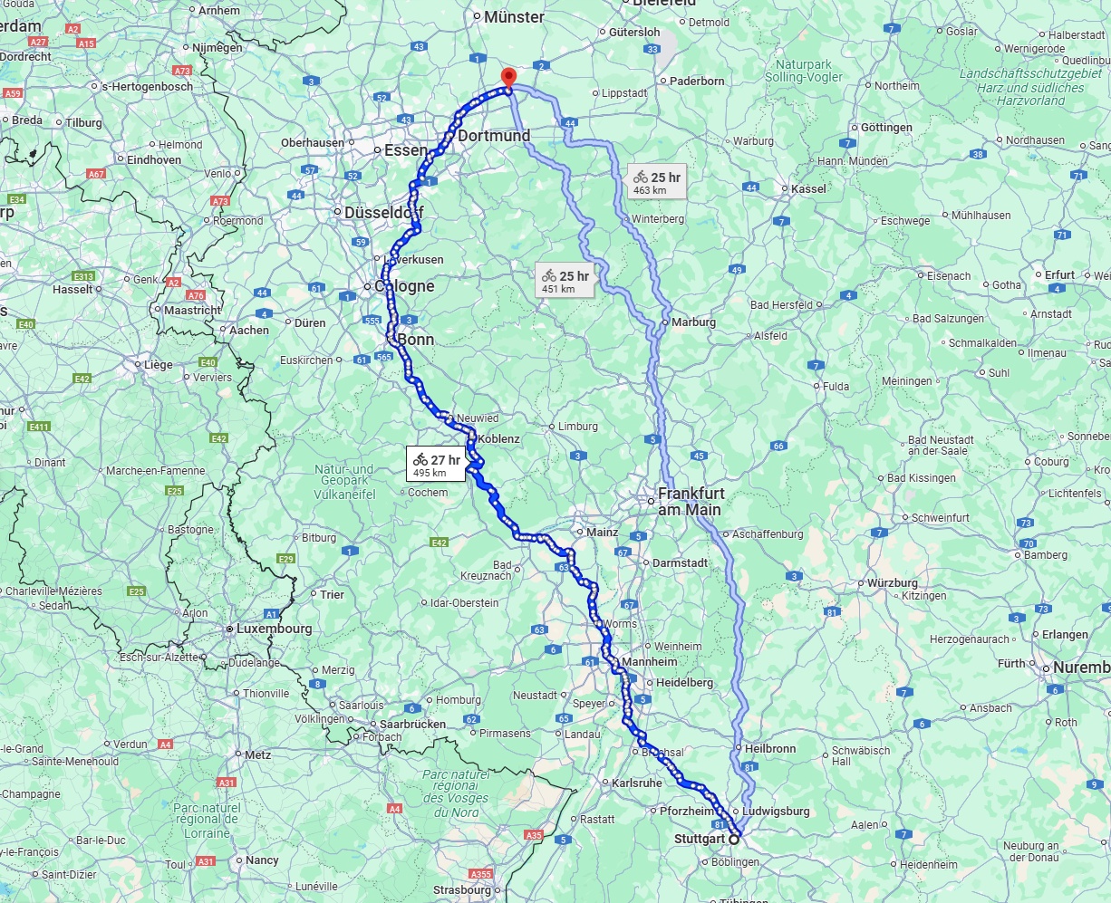 Anreise von Stuttgart Zu Hamm Über 