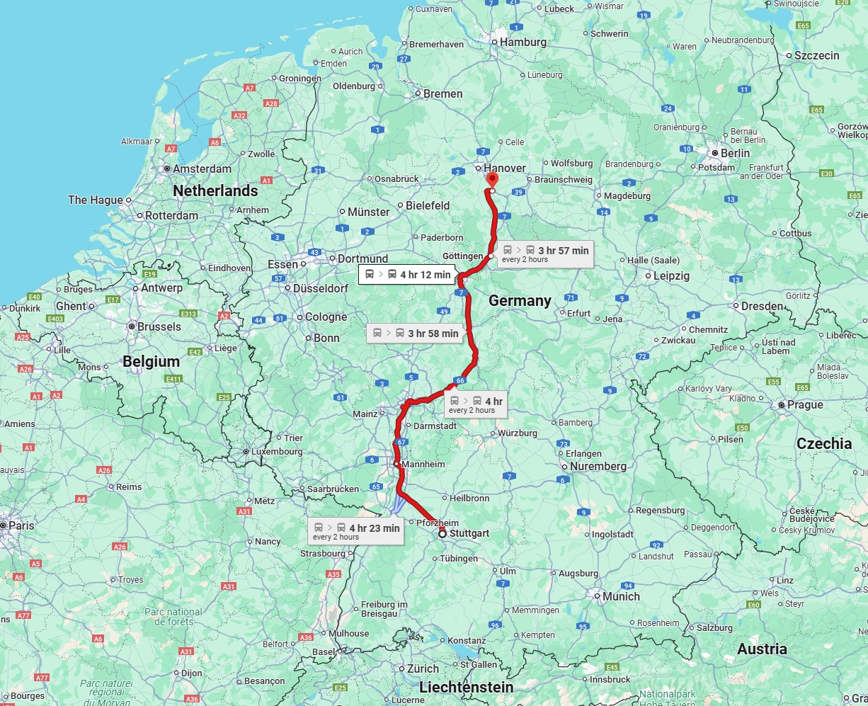 Anreise von Stuttgart Zu Hildesheim Über 