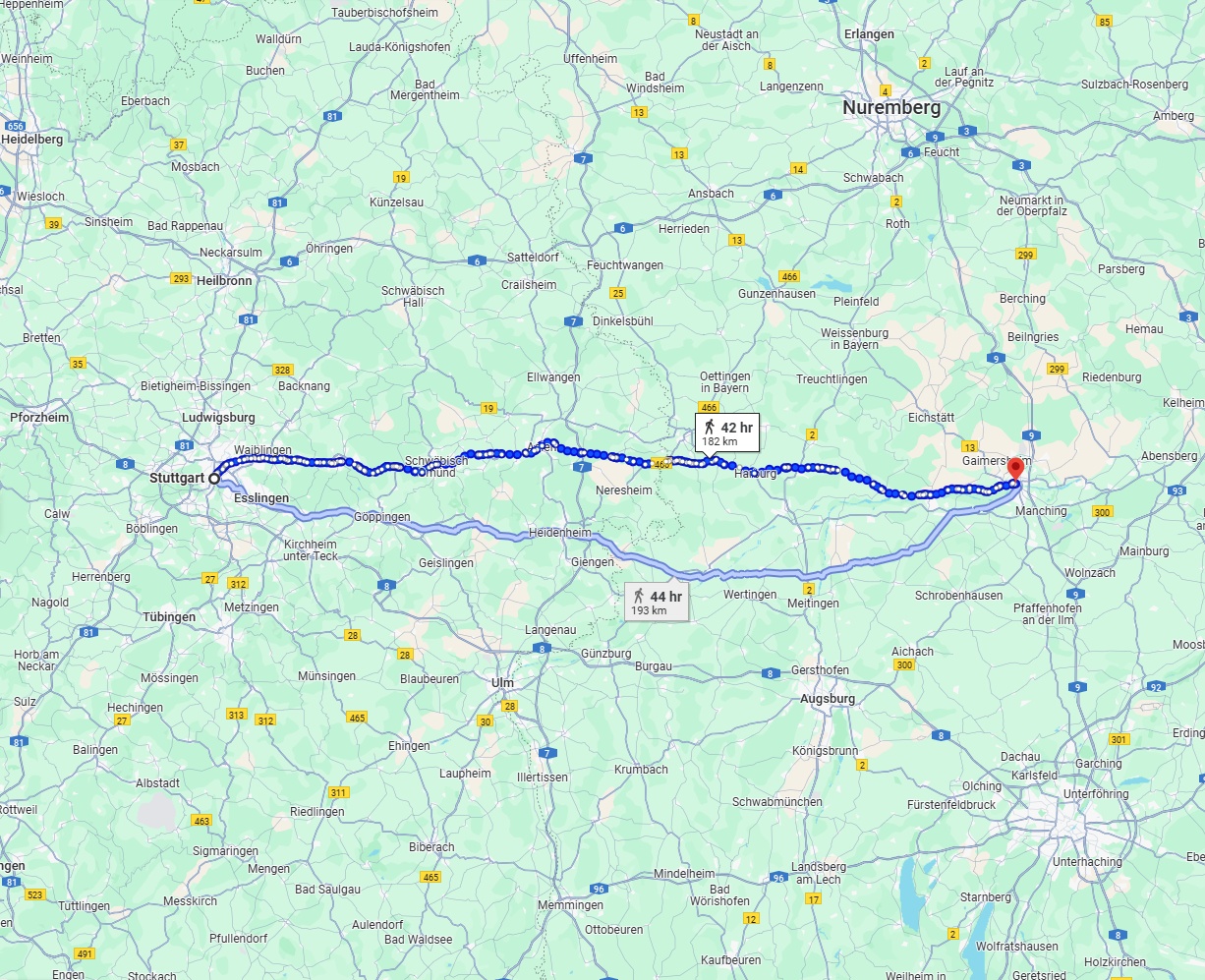 Anreise von Stuttgart Zu Ingolstadt Über 
