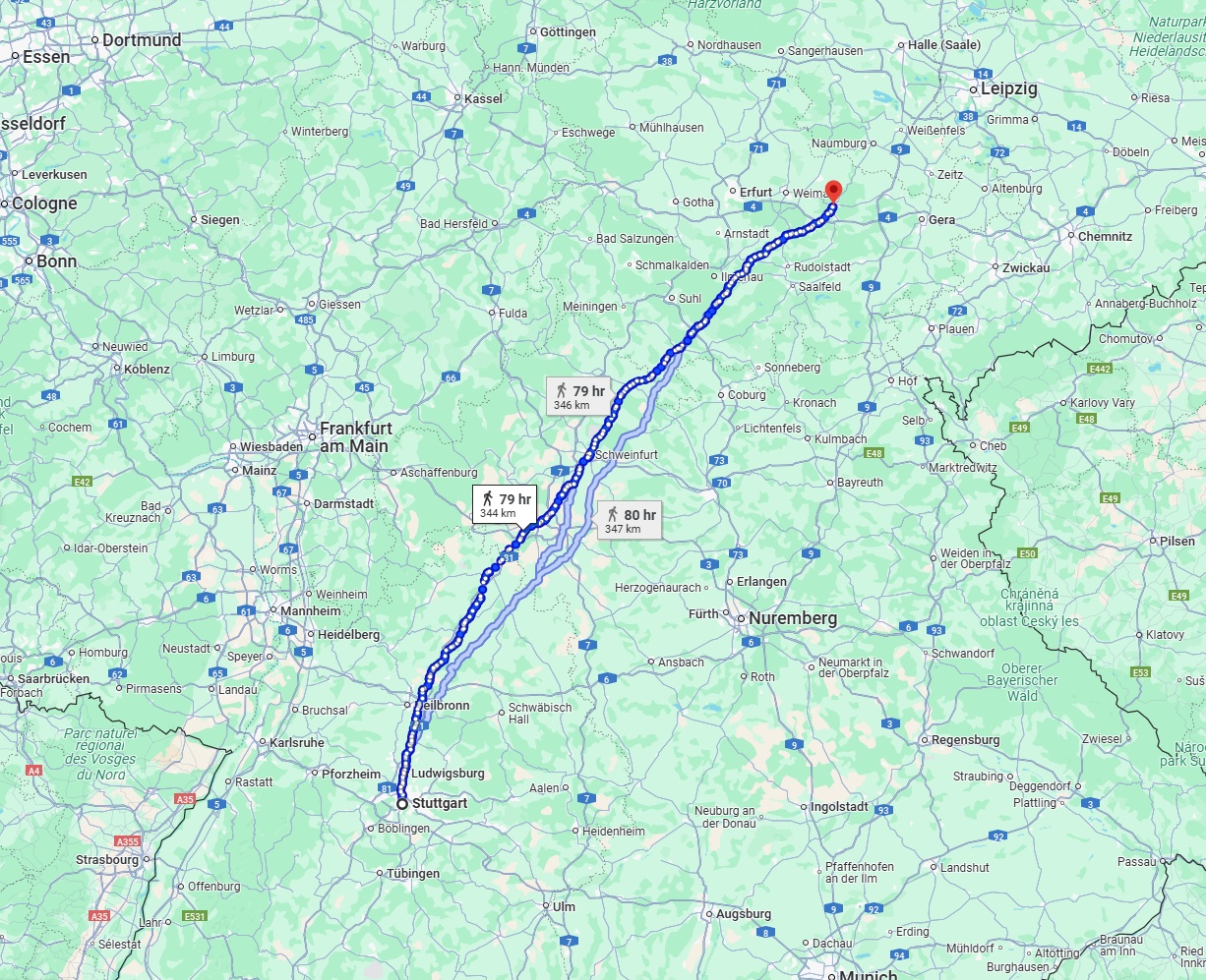 Anreise von Stuttgart Zu Jena Über 
