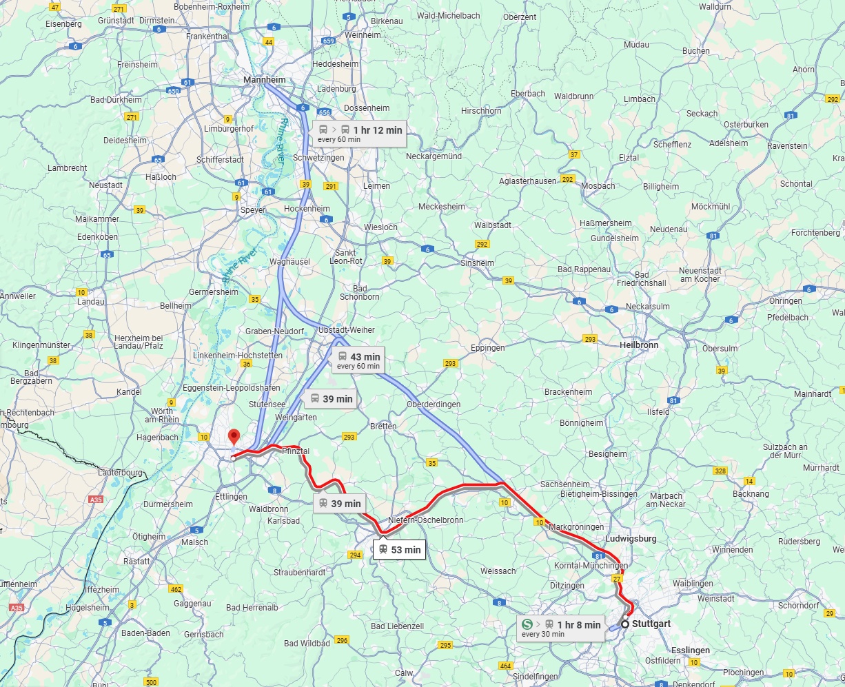 Anreise von Stuttgart Zu Karlsruhe Über 