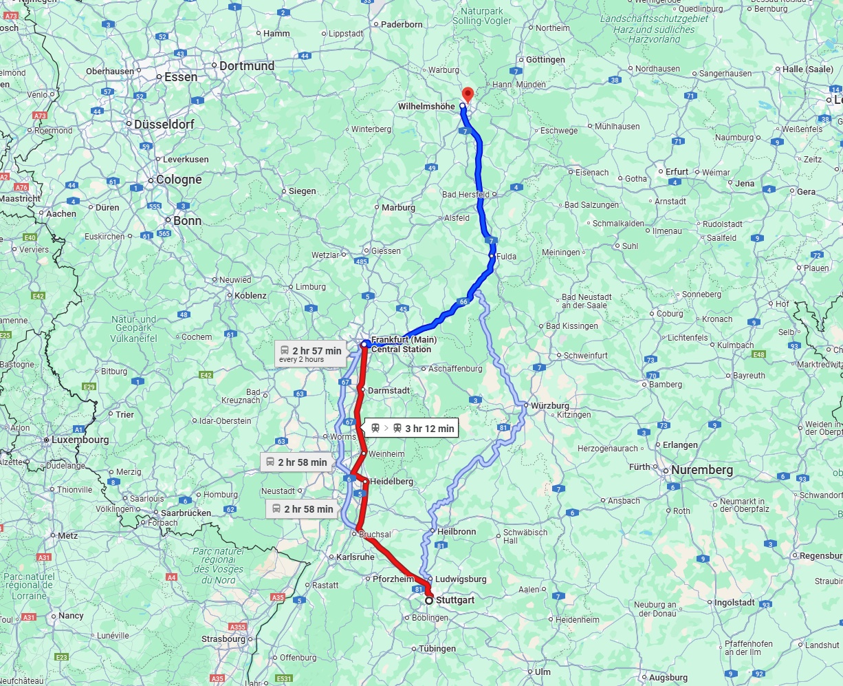 Anreise von Stuttgart Zu Kassel Über 